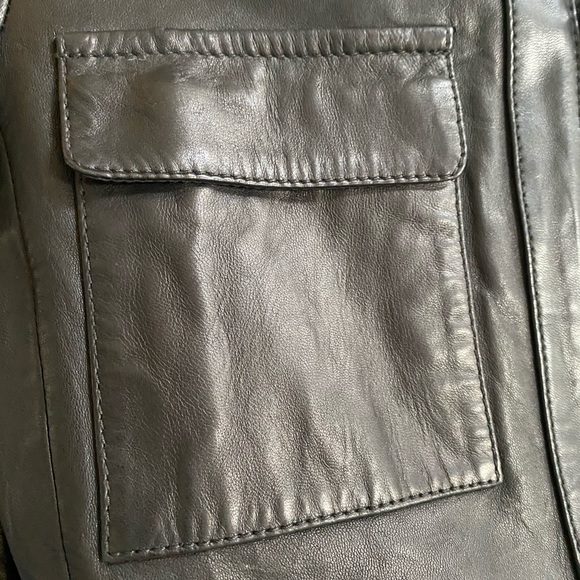 NWOT Cropped Leather Jacket By Trouve From Nordstrom - Picture 3 of 6